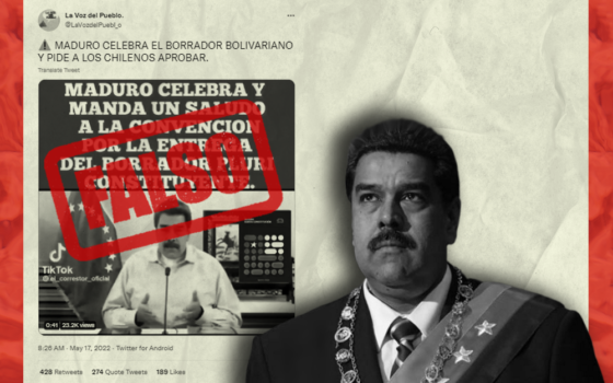 Es falso que Maduro saludó a Chile tras la presentación del borrador para la nueva Constitución