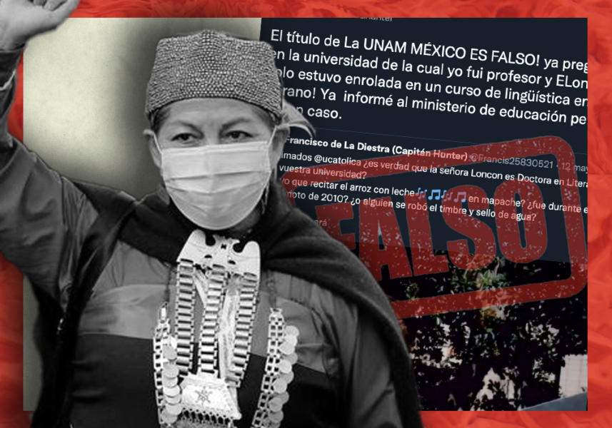No es cierto que Elisa Loncon tiene un título falso de la UNAM